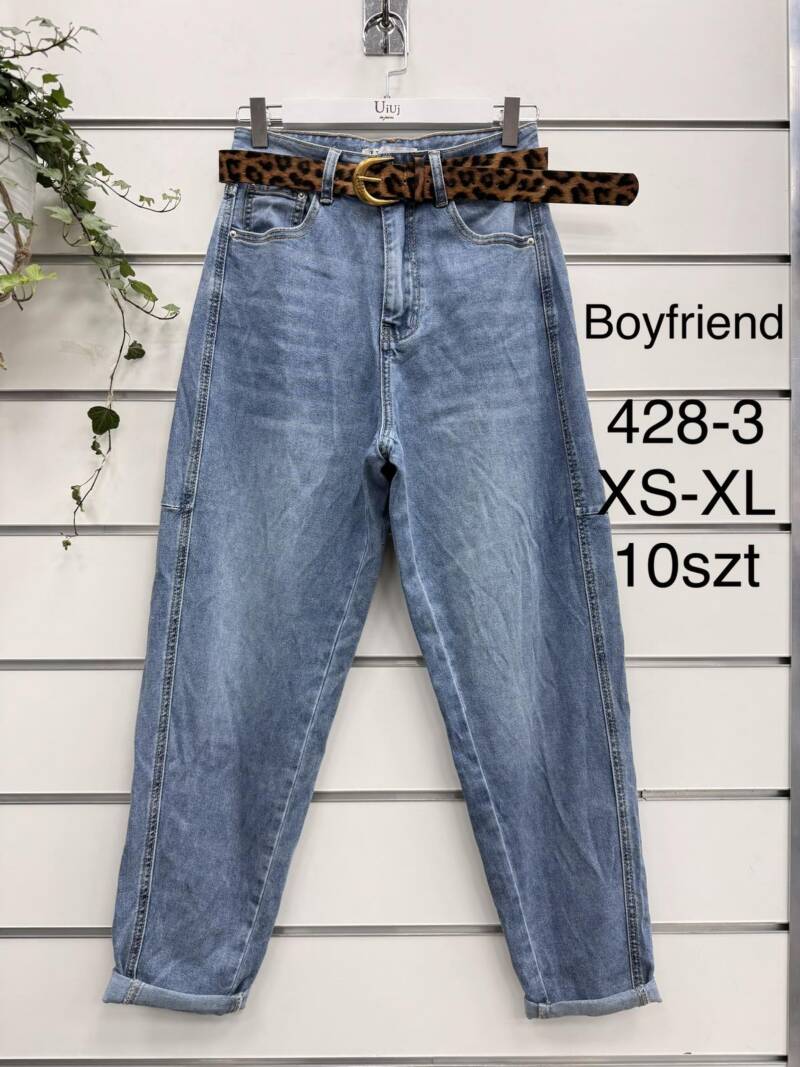 Spodnie damskie jeansy Roz XS-XL, 1 Kolor Paczka 10 szt